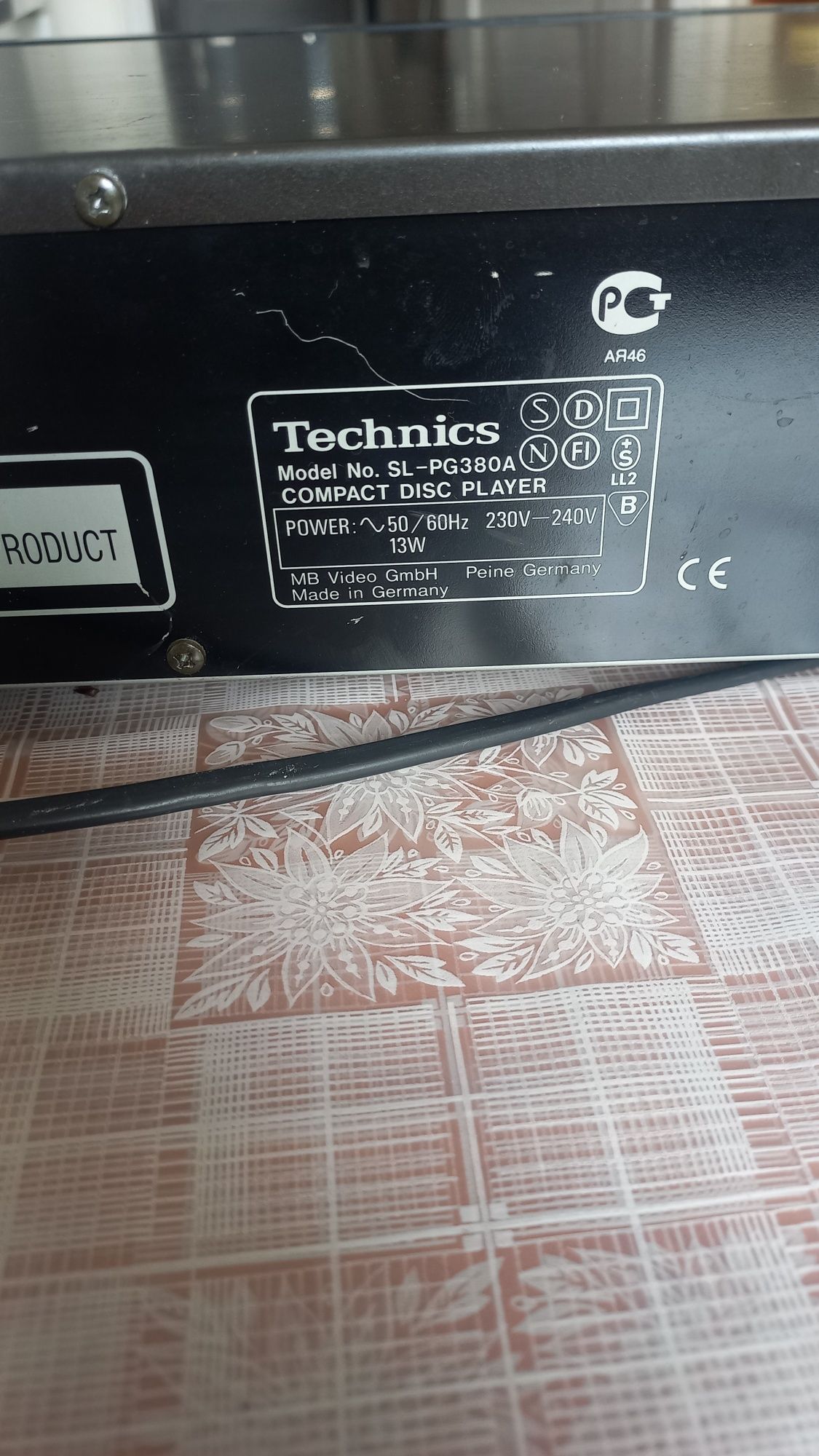 Odwarzacz CD Technics SL-PG380A