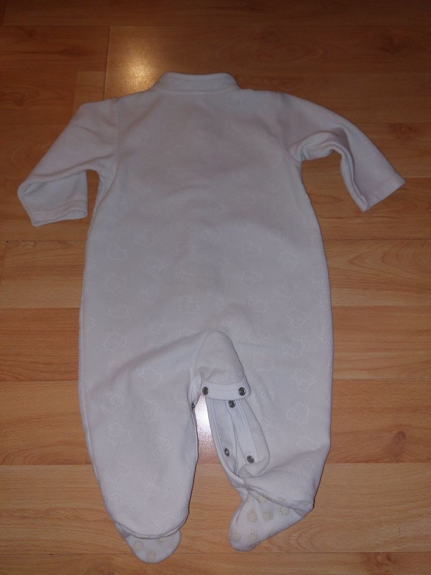 Pajacyk polarowy ciepły owieczka kremowy M&Co baby 74-80cm