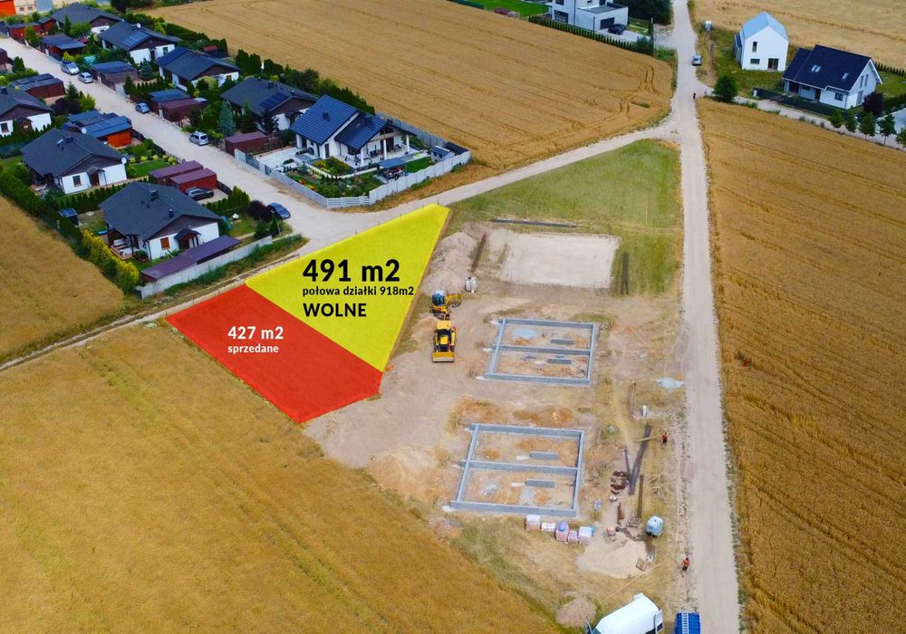 mała działka budowlana w Kamionkach z WZ 30% i pełnymi mediami