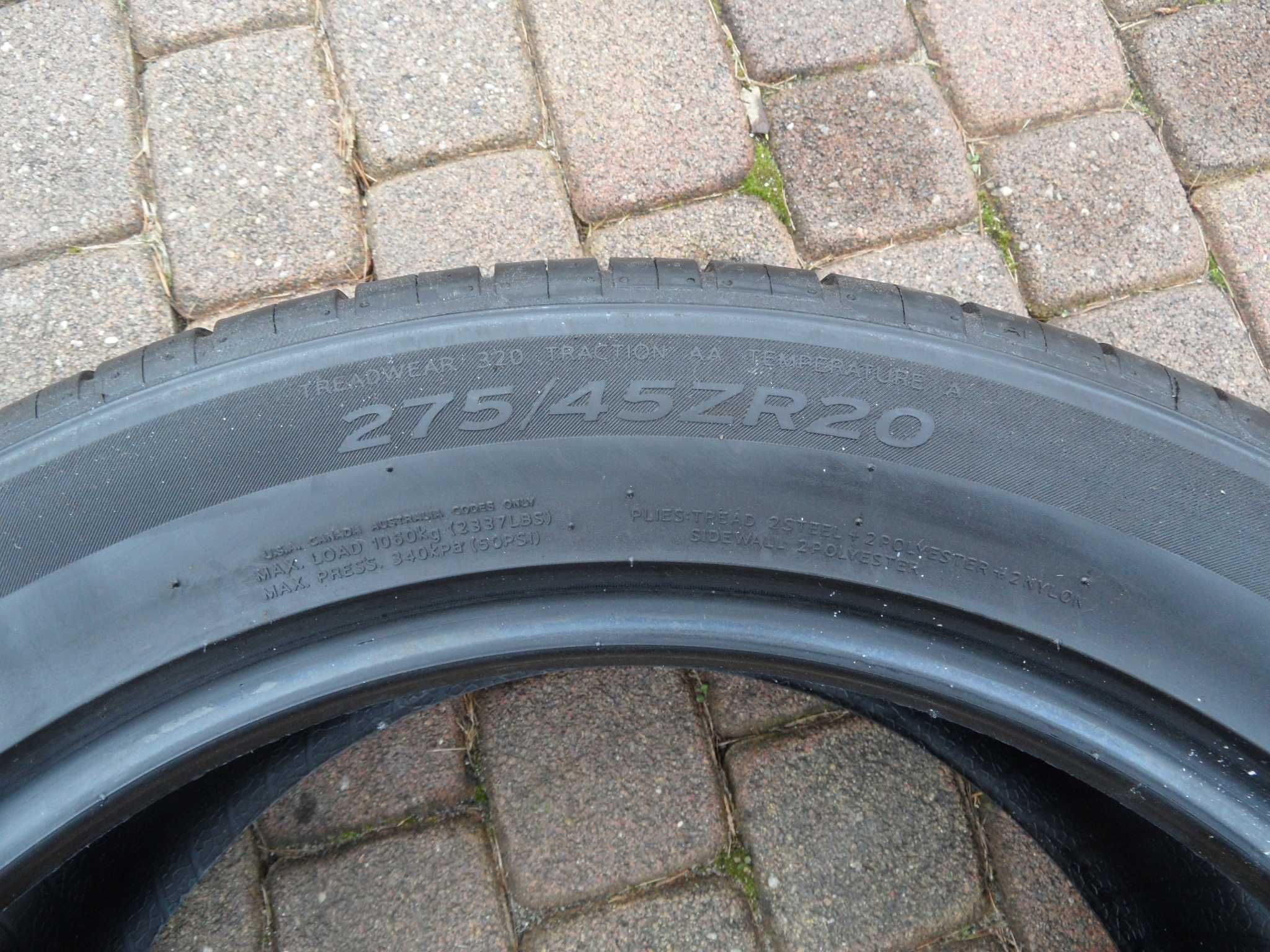 Dwie Opony Letnie 275/45 R20 HANKOOK 22 Rok