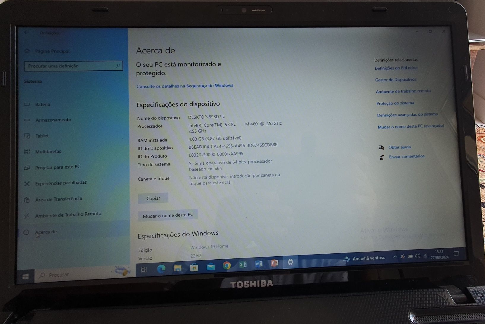 Portátil Toshiba Satellite L650