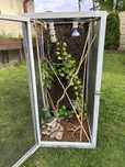 Terrarium z siatki dla kameleona z wyposażeniem