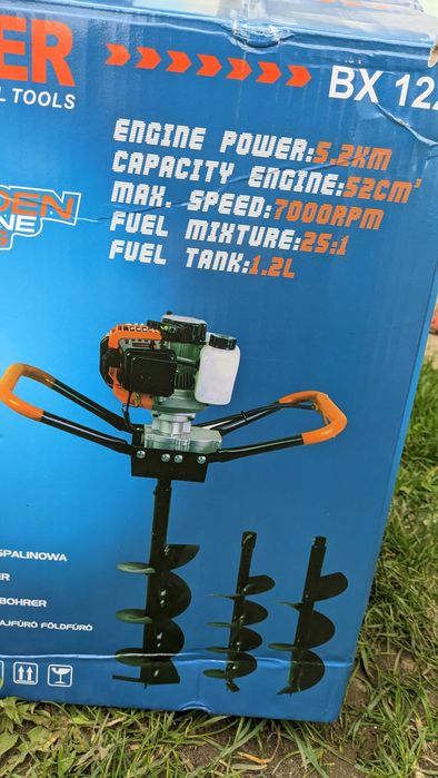 Nowa wiertnica spalinowa Boxer Tools BX 122 + wiertła