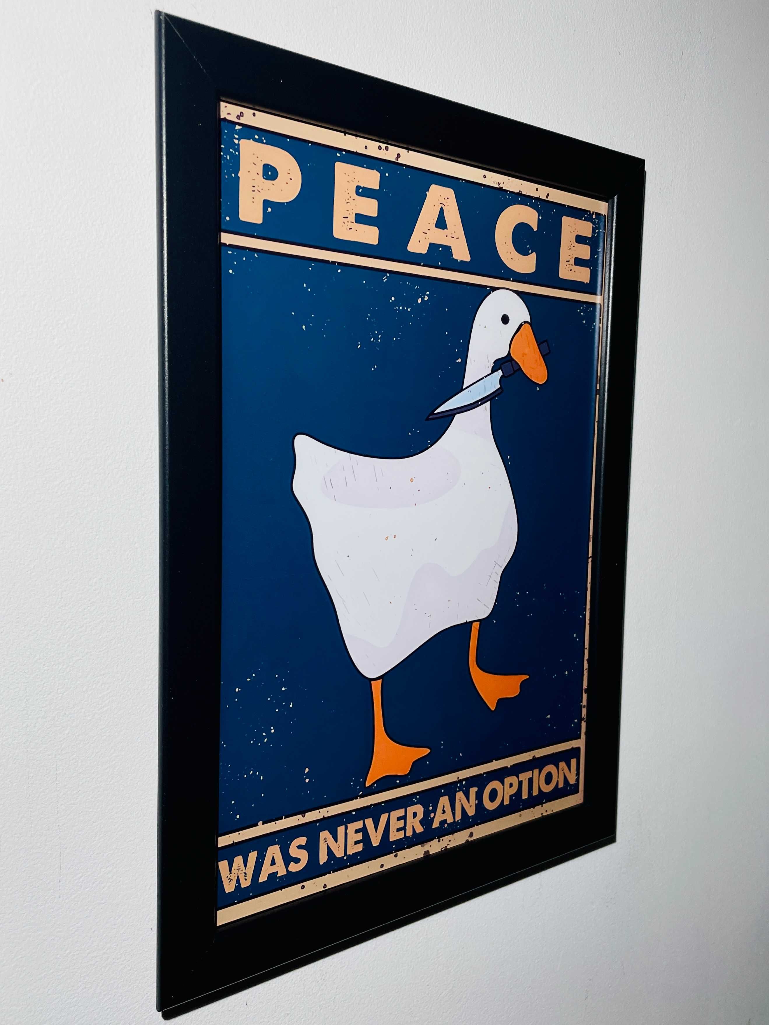 Plakat w ramce Duck zabawna dekoracja, prezent dla dziewczyny chłopaka