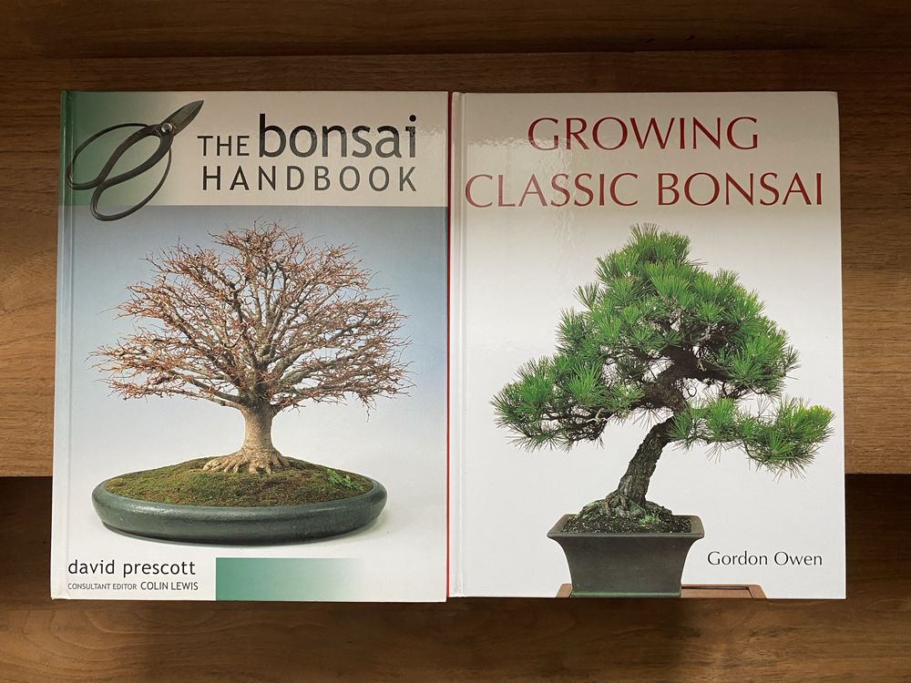 2 livros capa dura sobre BONSAI