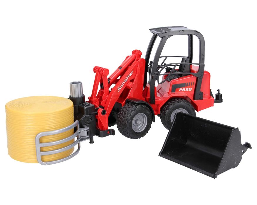 Bruder ładowarka 02192 przegubowa Schaffer z chwytakiem do bel słomy