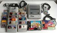 Super Nintendo + 18 jogos