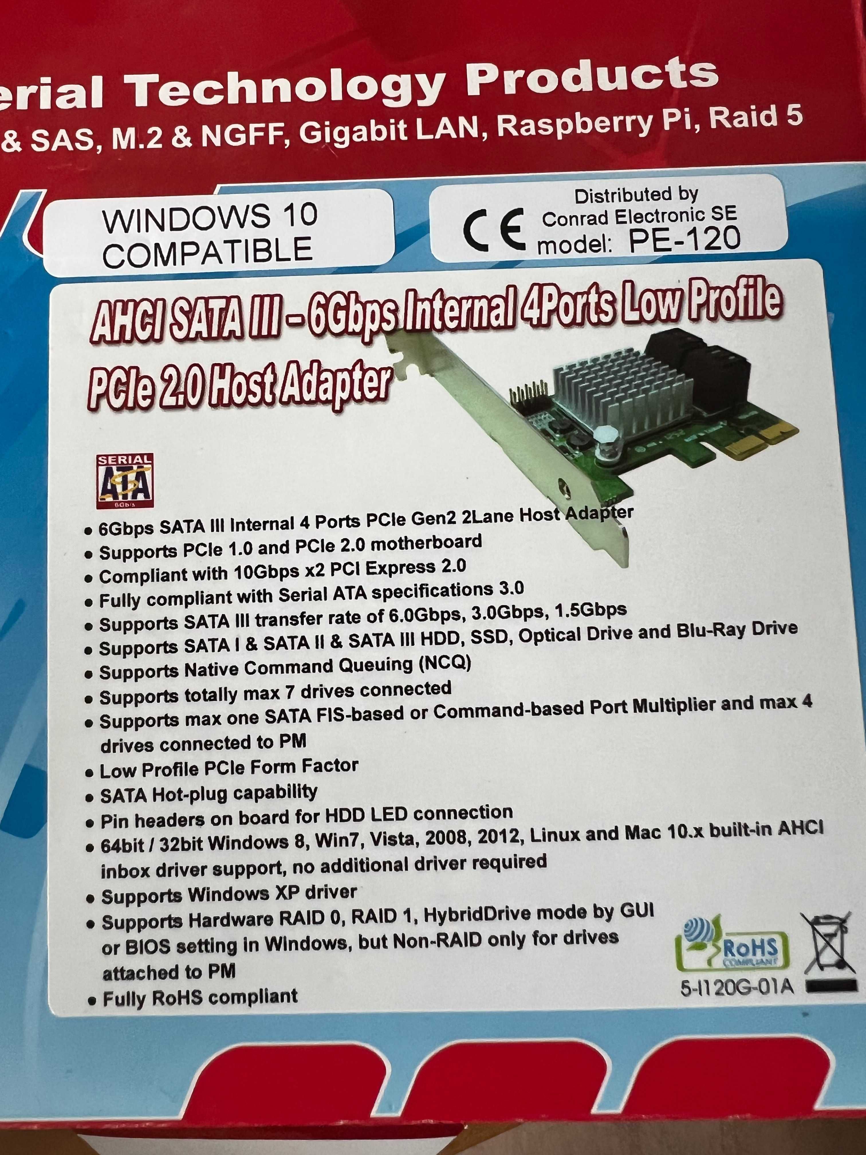 Kontroler Adapter SATA 3 - 4 Kanały + drugi 8 kanałów