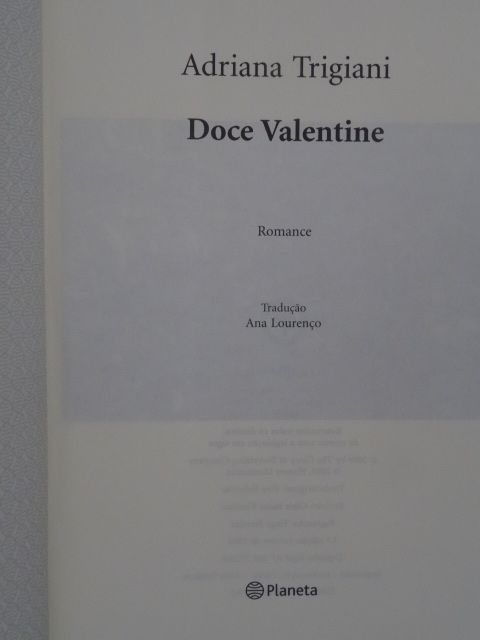 Doce Valentine de Adriani Trigiani - 1ª Edição