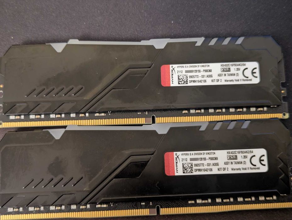 HyperX 64 GB (2x32GB) DDR4 3200 MHz Fury RGB