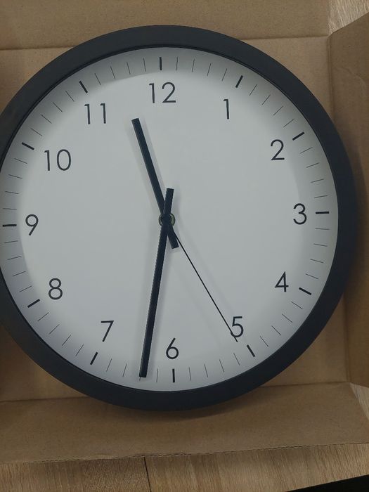 Zegar ścienny – 30,5 cm – klasyczny, czarny – NOWY