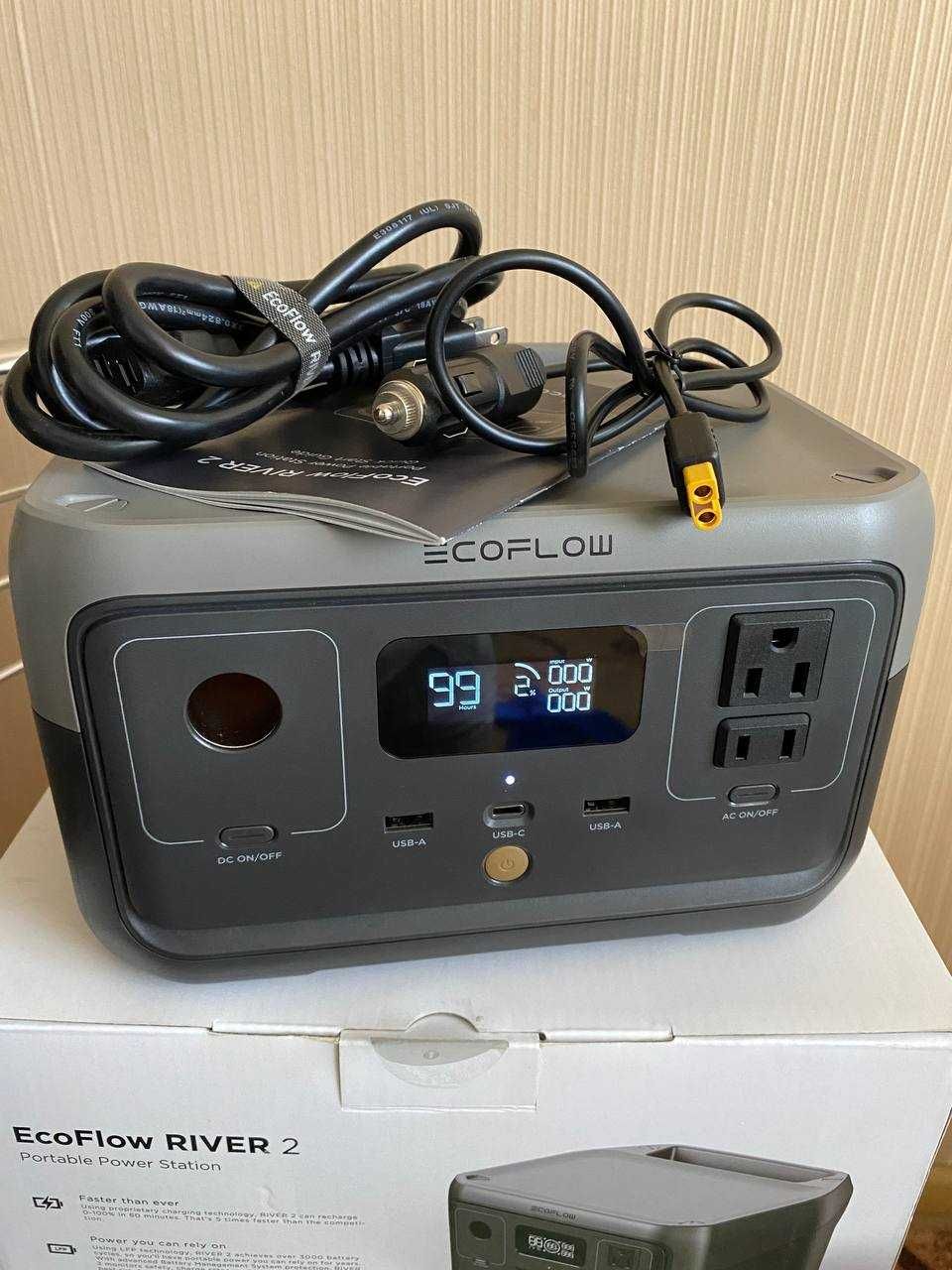 Зарядна станція Ecoflow River 2 (US) + перетворювач