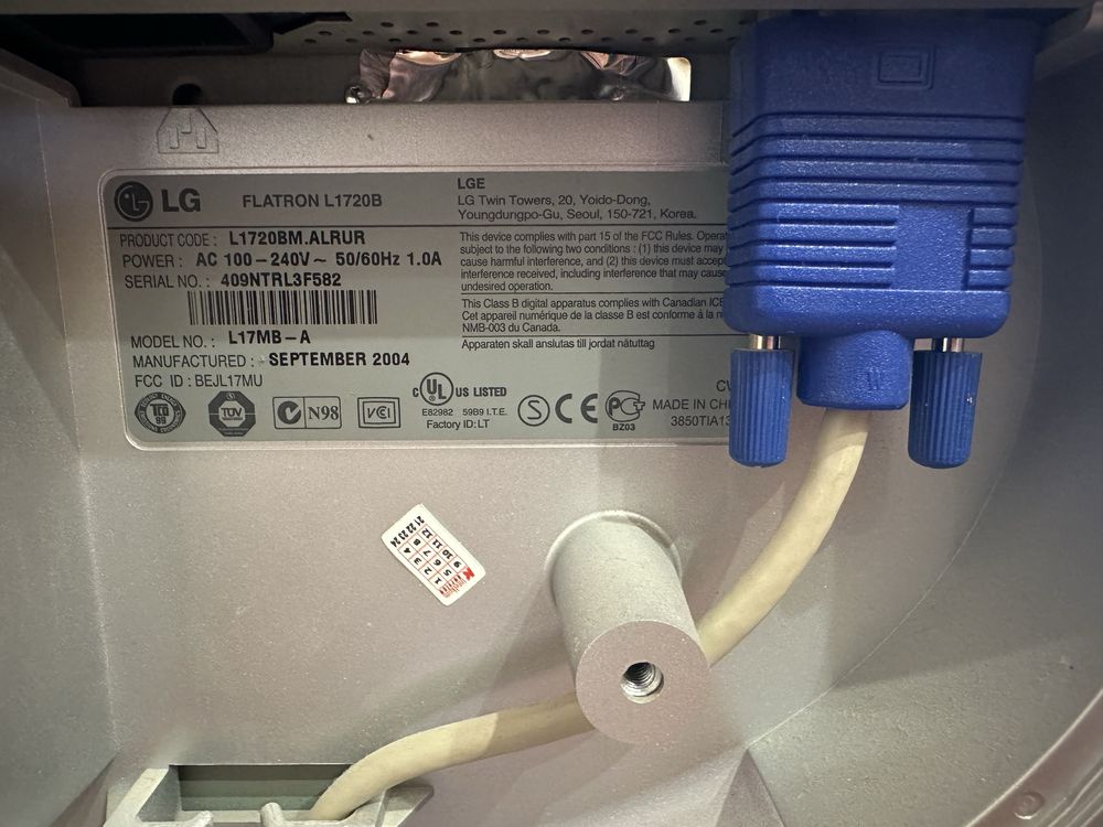 Монітор Flatron LG L1720B