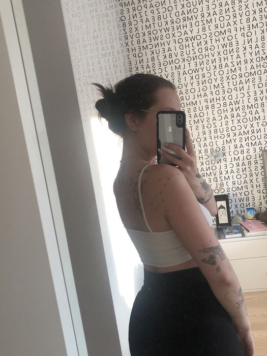 Biały crop top | STR