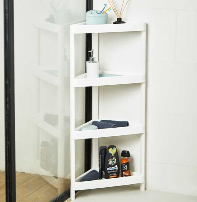 Этажерка пластиковая, етажерка пластикова, этажерка 4-ярусная, угловая