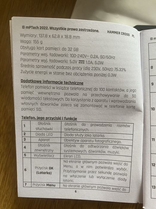 Telefon komórkowy Hammer Cross