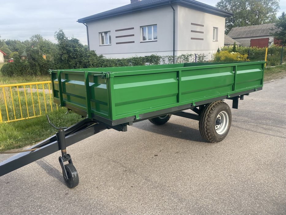 Przyczepa wywrotka jednoosiowa przyczepa dwukółka kiper 3 strony