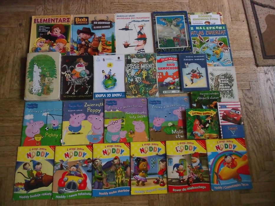 Zestaw 26 książek dla dzieci: Noody , Peppa, Bob budowniczy, Auta i ..
