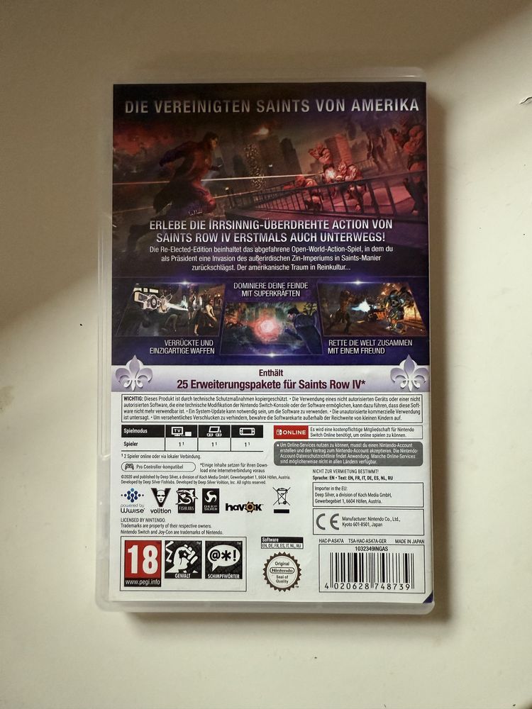 Гра Saints Row 4 на Nintendo Switch