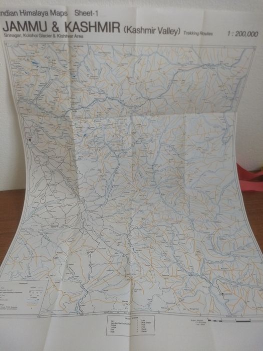 Conjunto 8 mapas topográficos trekking Norte West India