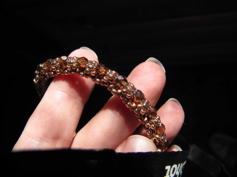 Bransoletka delikatna, wsuwana, rękodzieło