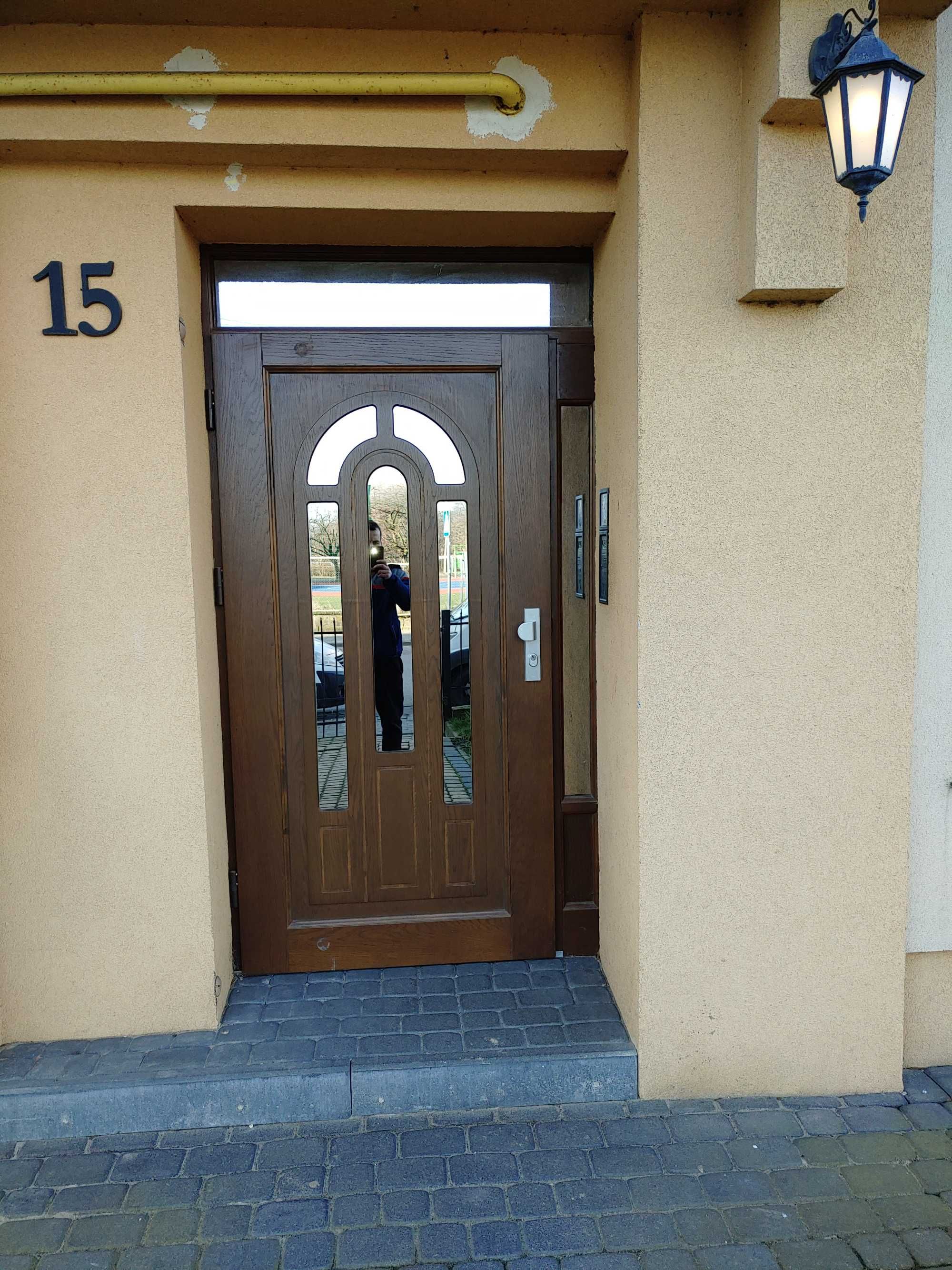 drzwi drewniane debowe wejściowe