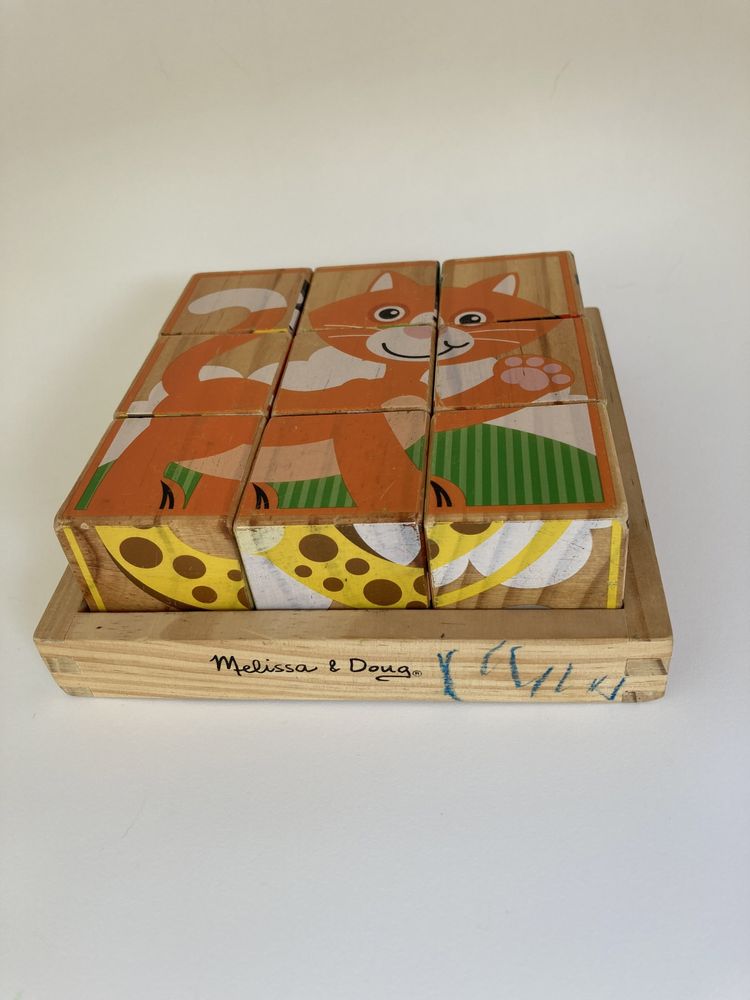 Деревʼяні кубики пазли Melissa & Doug тварини