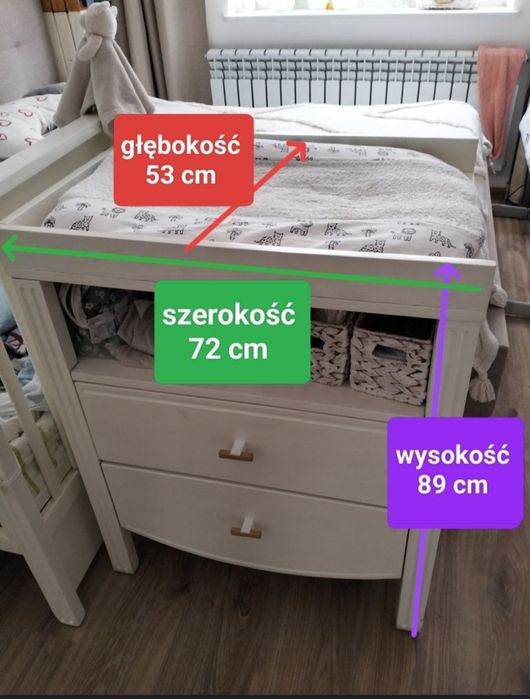 Komoda drewniana do przewijania, przewijak