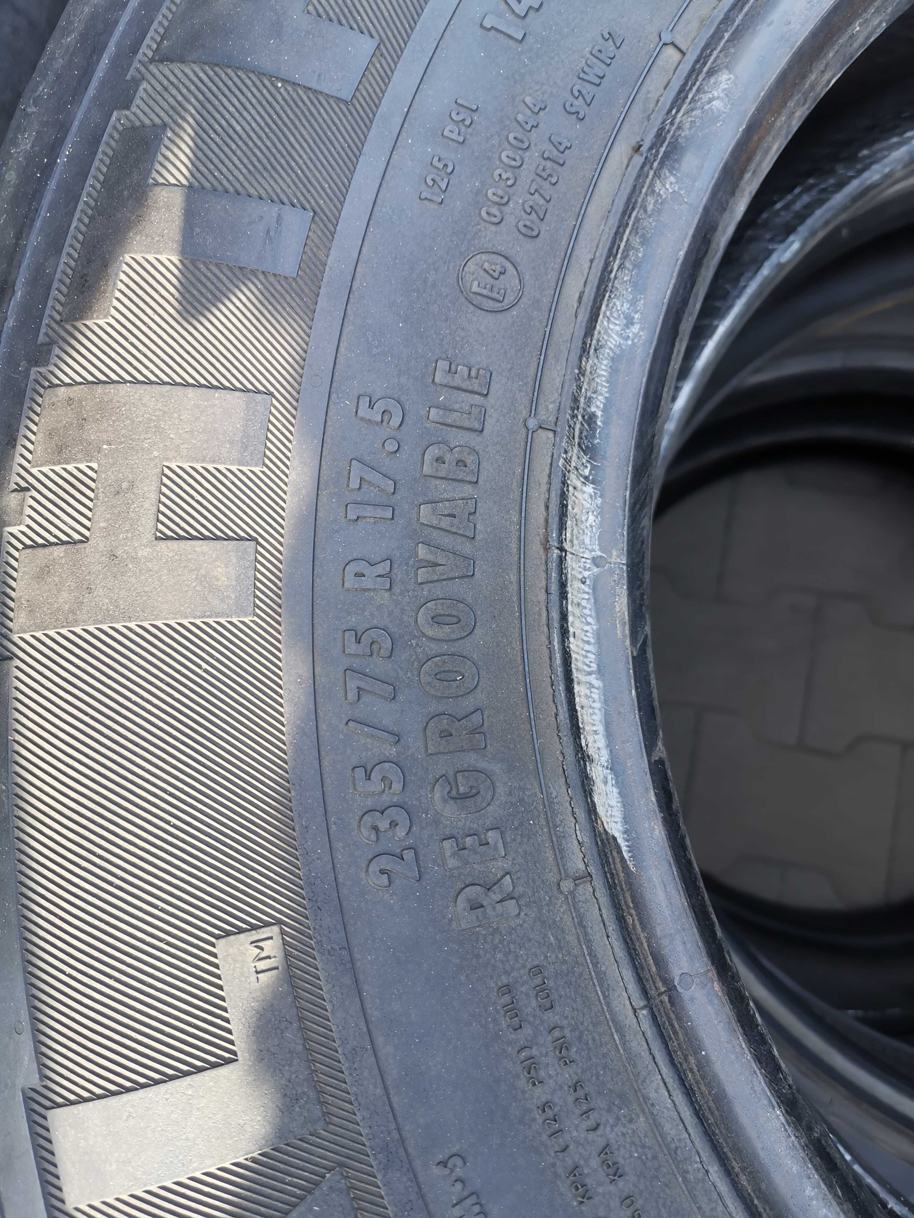 235/75r17.5 continental Michelin niskopodwozie 245/70r17.5 index J