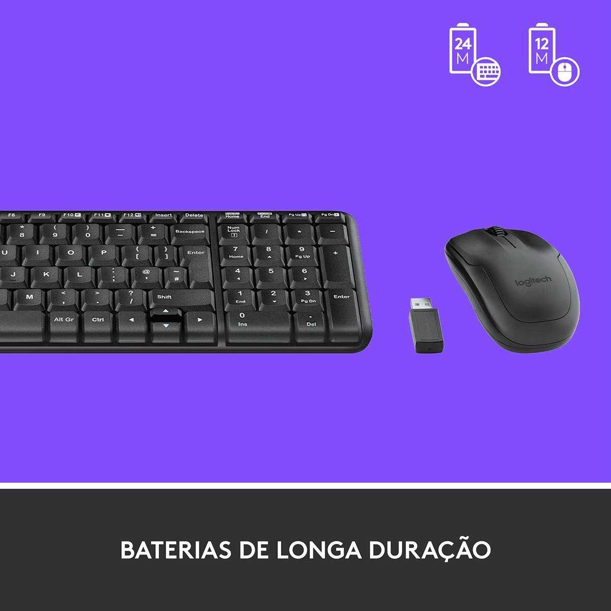 Teclado + Rato Logitech MK220 Wireless PT