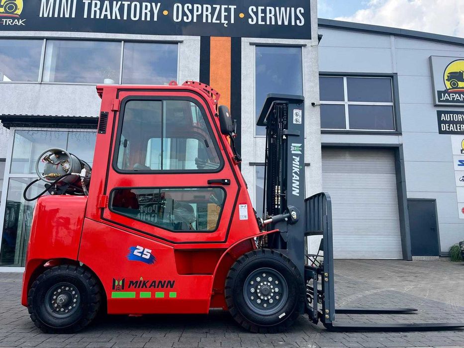 Wózek Widłowy 2,5T MIKANN, Maszt 4.5m,Triplex, Benzyna-Gaz, Japan Trak