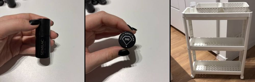 zestaw do robienia paznokci(manicure hybrydowy) semilac +półka w zesta