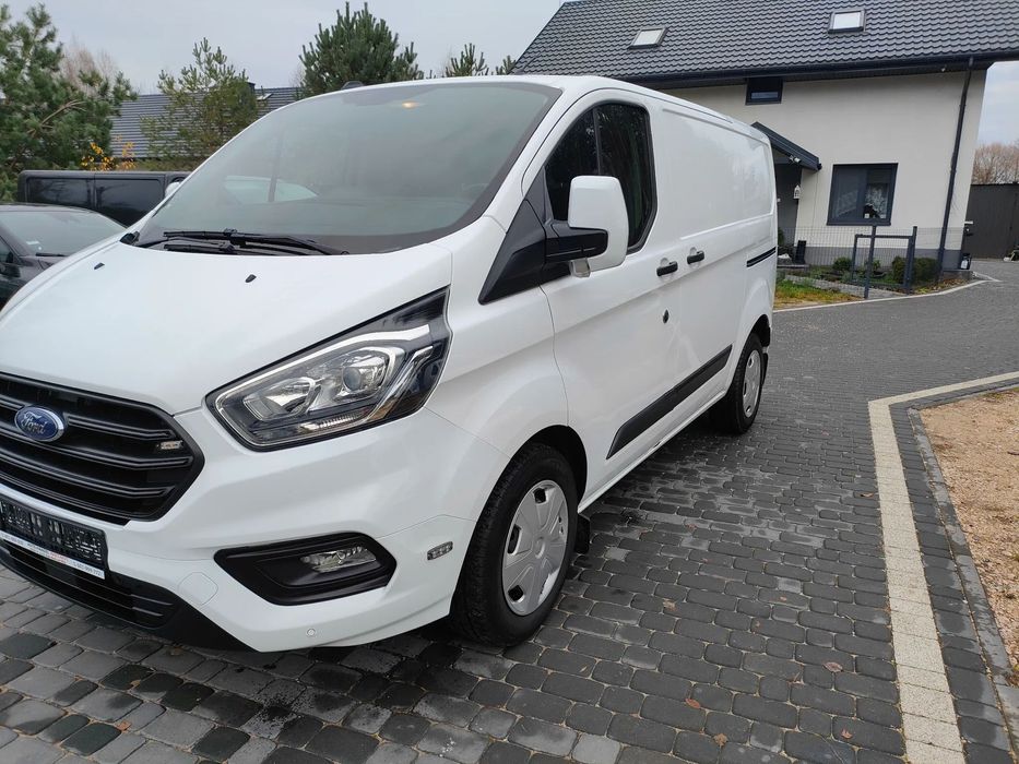 Ford TRANSIT CUSTOM 2020r 2,0 TDCI 130KM AUTOMAT L2H1 LONG DUBEL DRZWI EURO 6 LEDY CENA BRUTTO VAT 23%  KLIMA  Webasto Czujniki Parkowania Grzana Szyba