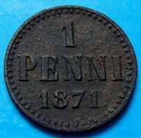 Фінляндія 1 пенні, 1871