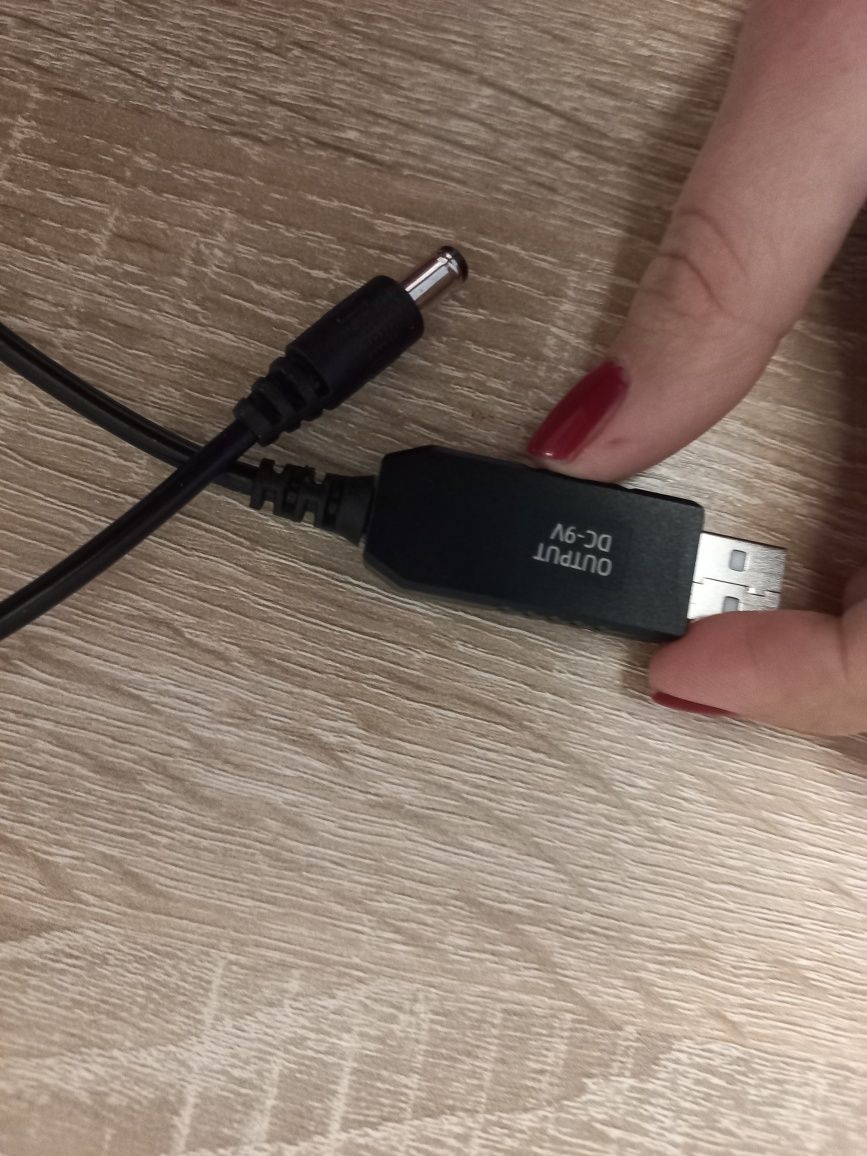 Повышающий переходник-кабель для роутера USB 5v to 9v