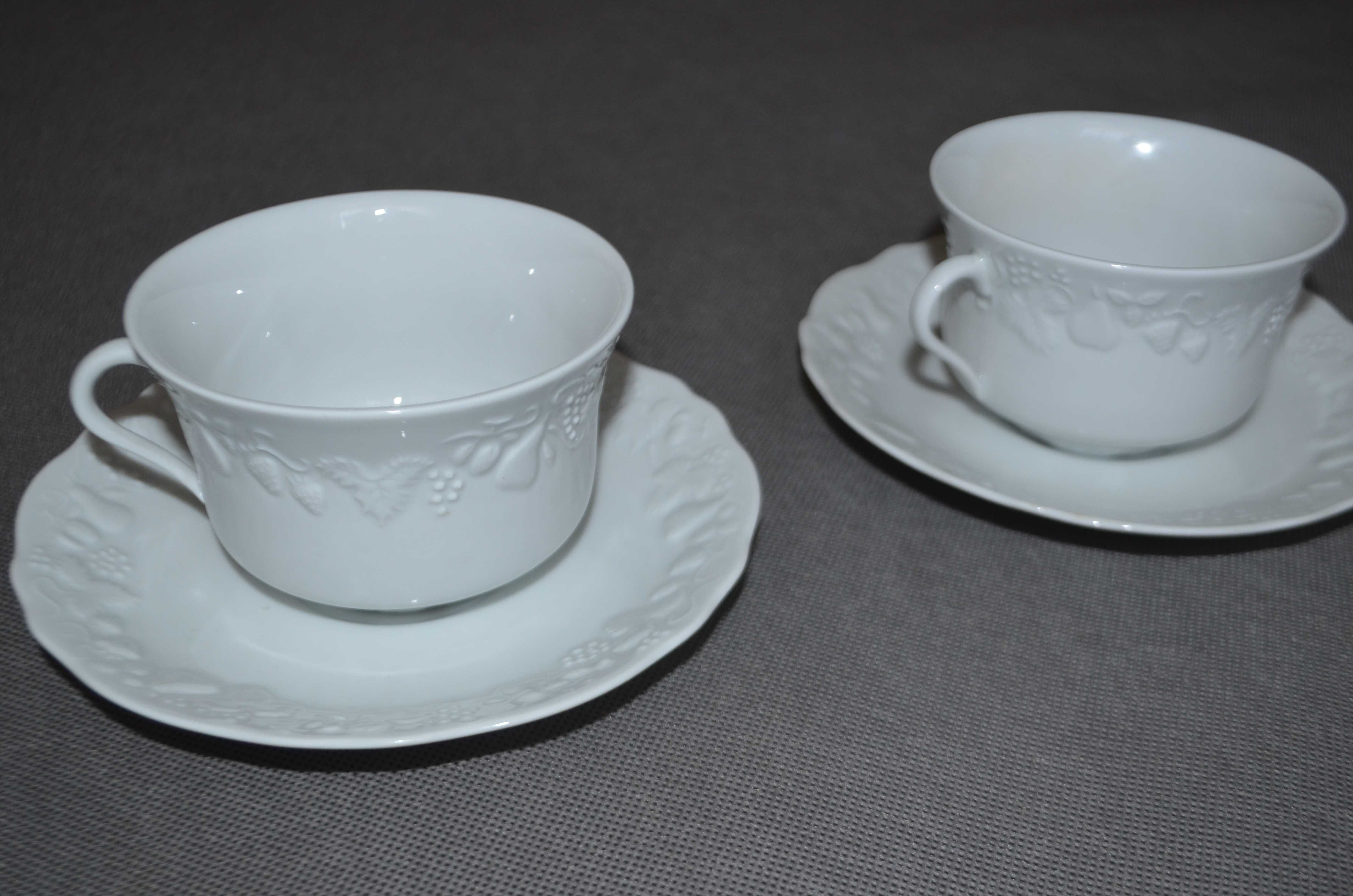 duża filiżanka herbaciana porcelana Limoges Philippe 2 sztuki
