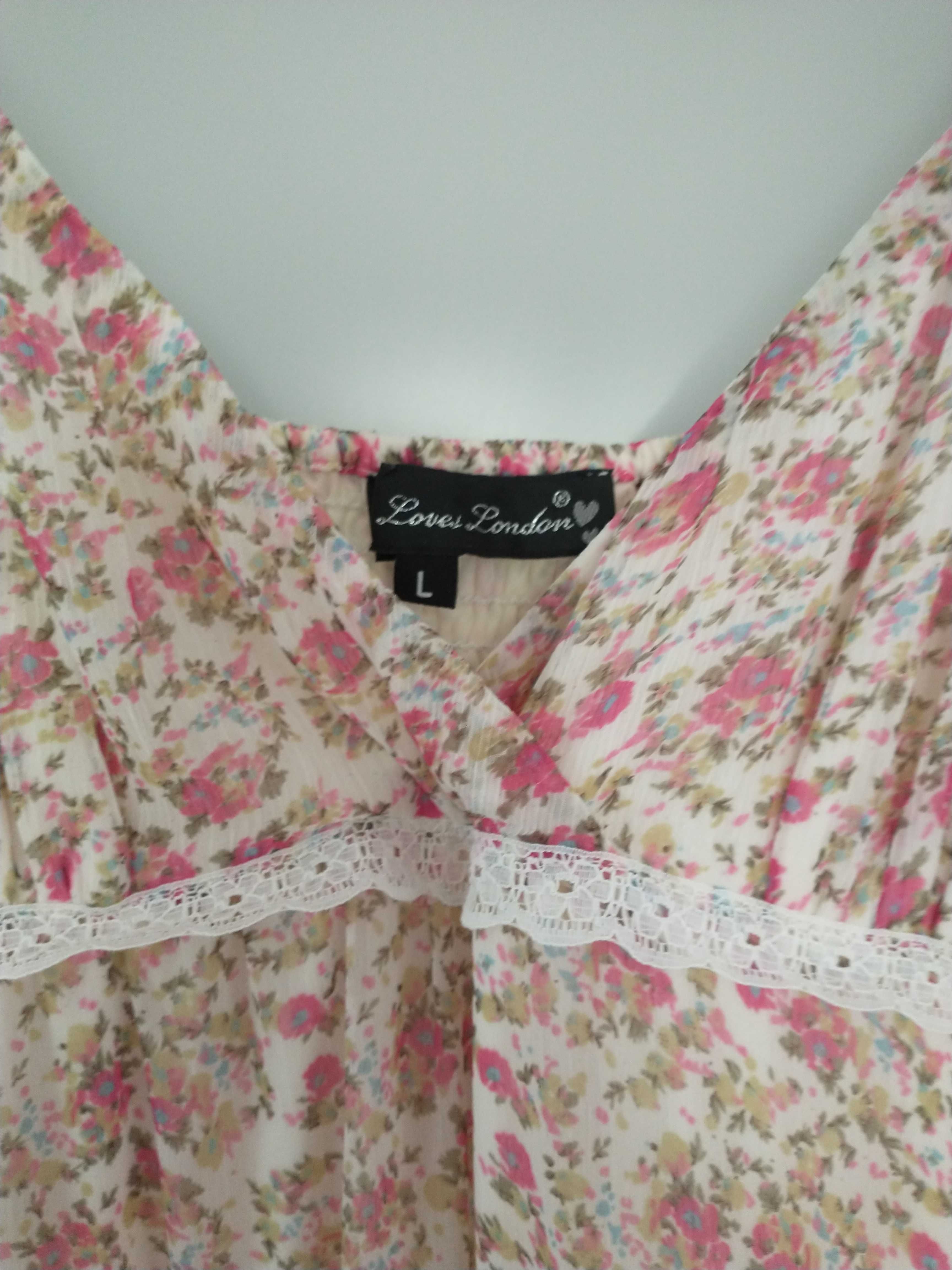 Sukienka maxi w kwiaty, do sesji ciążowych, boho. Idealna na lato