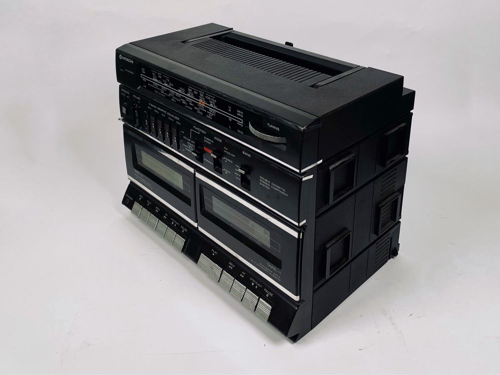 Retro vintage Radiomagnetofon Hitachi TRK-W530E Boombox oldschool