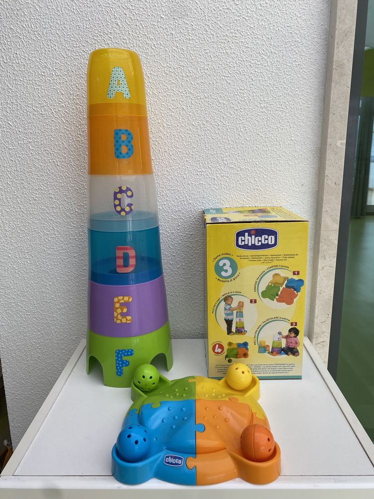 Stack & Fun Brinquedo educativo Chicco Torre + Puzzle + Bolas