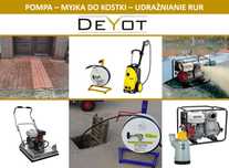 WYNAJEM Pompa szlamowa | Myjka do kostki brukowej | Udrażnianie rur