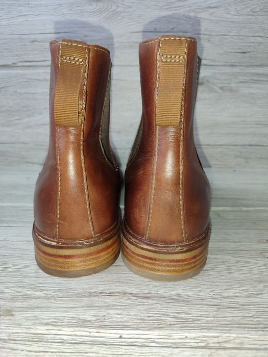 Clarks 44р туфли мужские ботинки Челси сапоги кожаные Индия