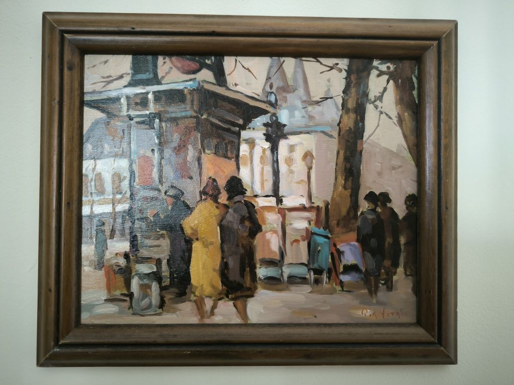Quadro / Pintura Óleo sob placa - Pia Vitale 25,5x30,5