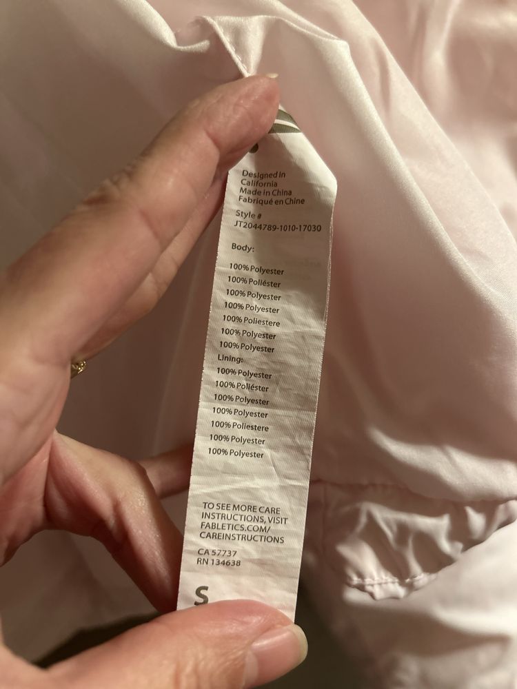Fabletics kurka zimowo przejściowa delikatnie pudrowy róż S/M lekka