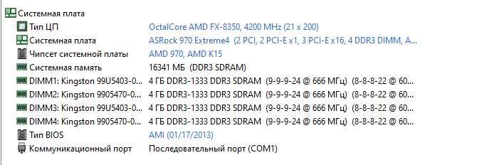 Комплект ASRock Extreme4 970/ FX-8350/ 16 RAM