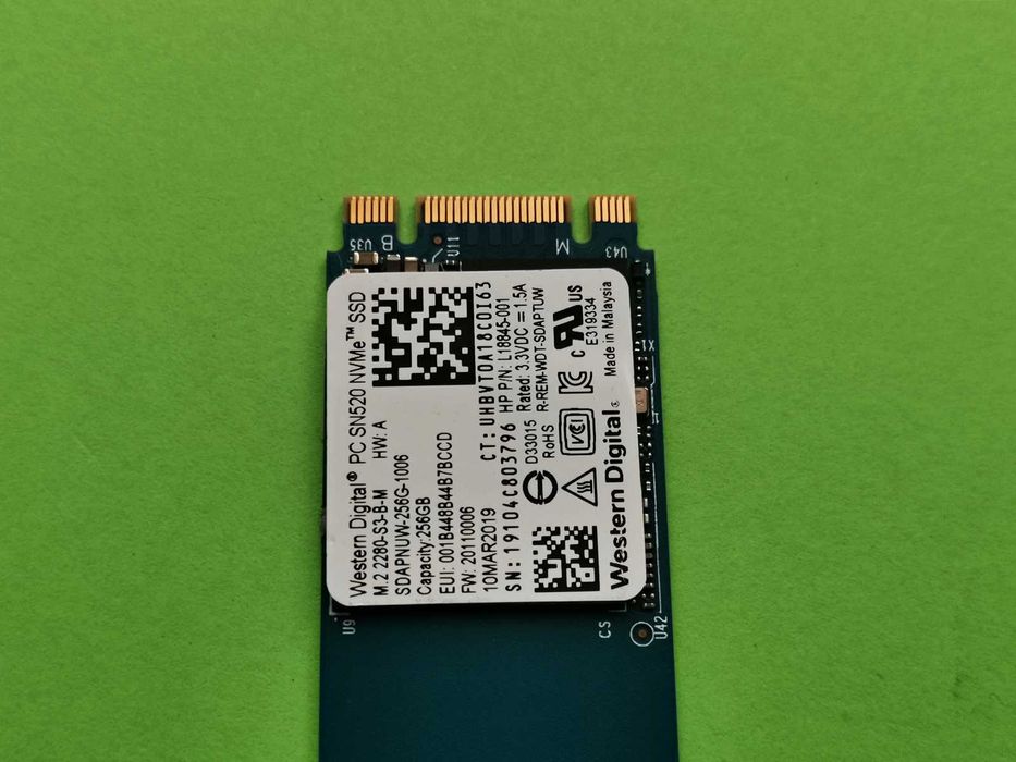 SSD M2 PCie 256GB WD Sn520