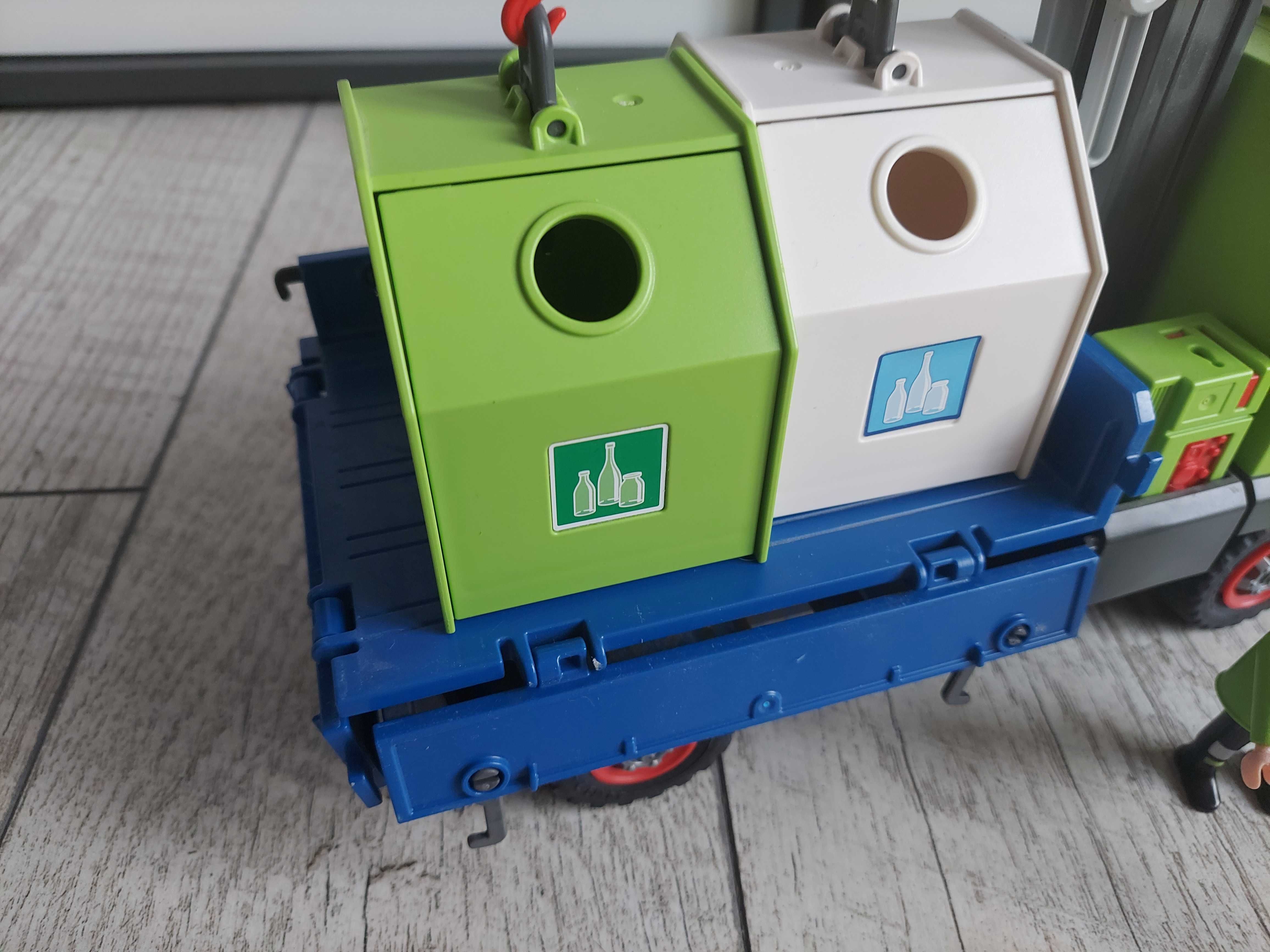 Playmobil 6109 śmieciarka świeci kogut szkło kontenery auto samochód
