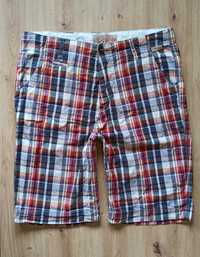 Tokyo Laundry shorts męskie krótkie spodenki szorty w kratkę krata L