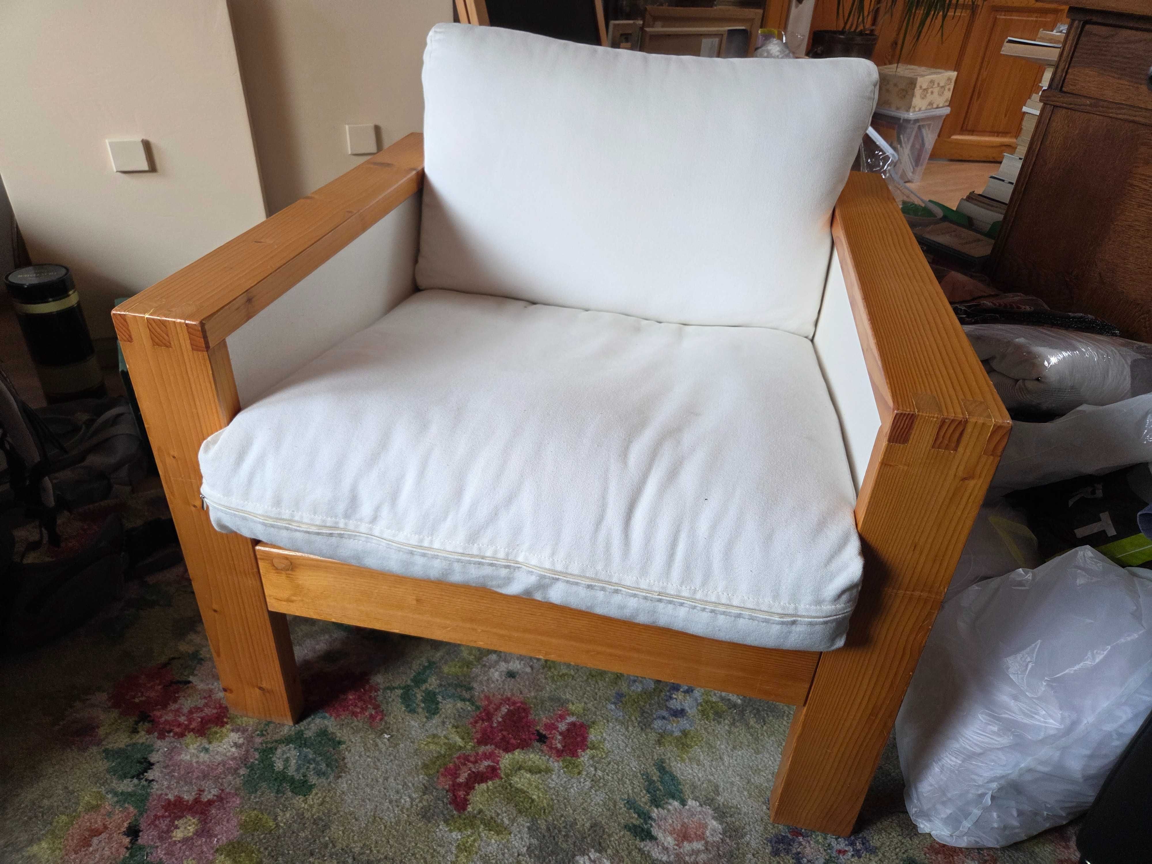 Fotel IKEA Nikkala - lite drewno - vintage 1999