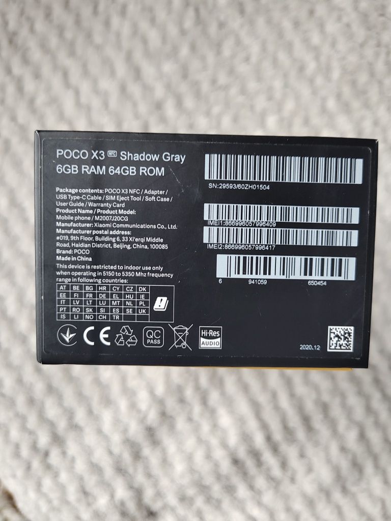 Xaomi Poco X3 NFC