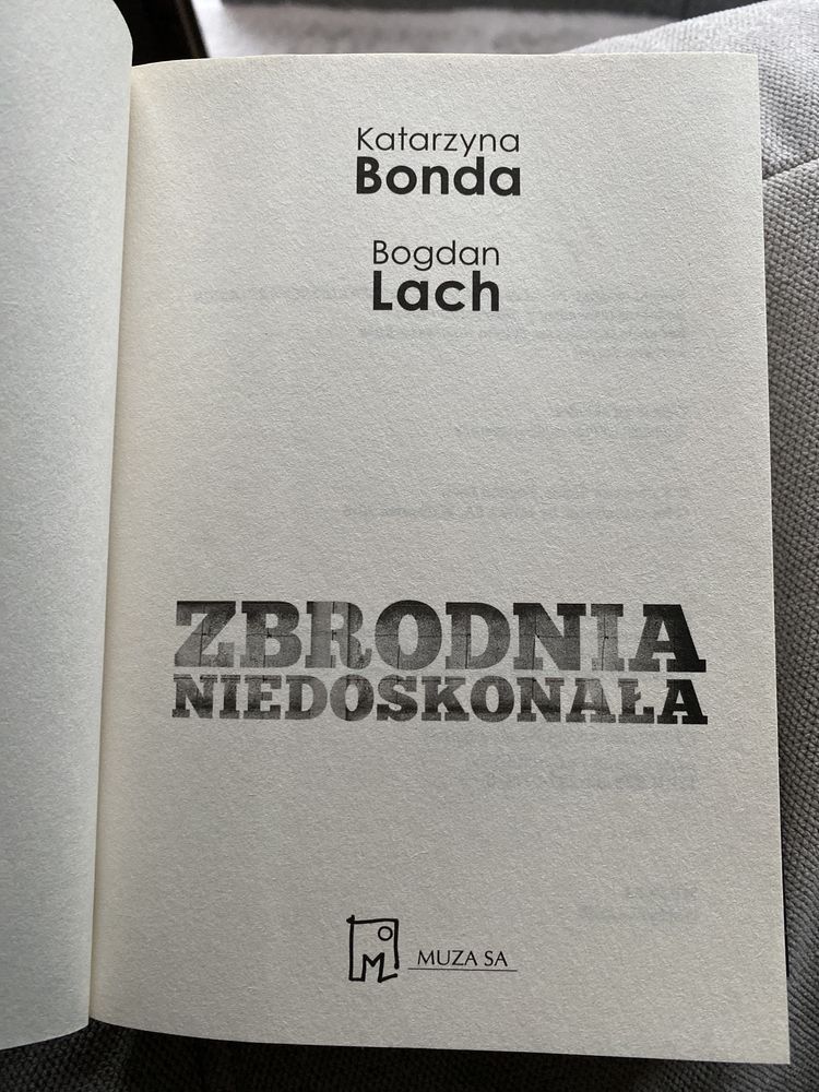 Katarzyna Bonda Bogdan Lach Zbrodnia Niedoskonała